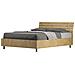 Letto Contenitore 140x190 Testata Inclinata Con Doghe Quercia Ankel - Foto miniatura 1