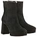 Nora Booties Stivaletti Velluto Scarpe Donna Nero Eu 39, 6-106902 0100 - Foto miniatura 1