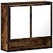 Mobile Bagno Specchio Rovere Fumo 65x20x60 Cm Legno Multistrato - Foto miniatura 2