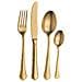 Settecento Alchimique Gold Posate da tavola in acciaio oro satinato Confezione - Set da 24 Pezzi - 6 Posti Tavola - Confezione Standard Made in Italy - Foto miniatura 1