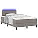 Letto Box Spring con Materasso & LED Taupe 120x190 cm Tessuto - Foto miniatura 1
