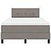 Letto Box Spring con Materasso & LED Taupe 120x190 cm Tessuto - Foto miniatura 8