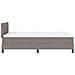 Letto Box Spring con Materasso & LED Taupe 120x190 cm Tessuto - Foto miniatura 9