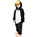 Pigiama Per Bambini Kigurumi Onesie Costume Pinguino Nero 105-115 - Foto miniatura 3