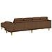Set di divani 3 pcs Marrone Pelle scamosciata sintetica - Foto miniatura 6
