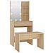 Set Tavolo da Toeletta con LED Rovere Sonoma Legno Multistrato - Foto miniatura 1