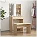 Set Tavolo da Toeletta con LED Rovere Sonoma Legno Multistrato - Foto miniatura 2