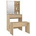 Set Tavolo da Toeletta con LED Rovere Sonoma Legno Multistrato - Foto miniatura 4