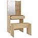 Set Tavolo da Toeletta con LED Rovere Sonoma Legno Multistrato - Foto miniatura 6