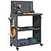 Carrello per Attrezzi con ruota Antracite 65 x 35 x 111 cm - Foto miniatura 3