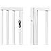 Cancello Cani Porta Pieghevole Bianco 10 Pannelli 800 cm Pioppo - Foto miniatura 9