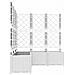 Vaso da Giardino con Trellis 5 pcs Bianco 120 x 120 x 143 cm PP - Foto miniatura 5