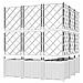 Vaso da Giardino con Trellis 5 pcs Bianco 120 x 120 x 143 cm PP - Foto miniatura 6