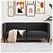 Divano Chesterfield Nero 174 x 74.5 x 70.5 cm Pelle sintetica - Foto miniatura 2