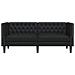 Divano Chesterfield Nero 174 x 74.5 x 70.5 cm Pelle sintetica - Foto miniatura 4