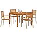 Set da Pranzo per Giardino 5 pcs Beige Poly Rattan - Foto miniatura 3
