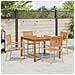 Set da Pranzo per Giardino 5 pcs Beige Poly Rattan - Foto miniatura 4