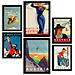 Set Di 6 Stampe Austria Illustrazioni A Colori Di Cartelloni Pubblicitari Turistici D'epoca Provenienti Da Tutto Il Mondo Design D'interni A3 & A4 Senza Cornice - Foto miniatura 1