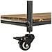 Scaffale In Legno Marrone E Metallo Con Ruote 98x34x94,5h - Foto miniatura 3