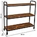 Scaffale In Legno Marrone E Metallo Con Ruote 98x34x94,5h - Foto miniatura 5