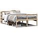 Letto per Anziani con Testiera 160x200 cm Legno Massello Pino - Foto miniatura 1