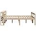 Letto per Anziani con Testiera 160x200 cm Legno Massello Pino - Foto miniatura 5