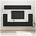 Set mobile TV Montaggio a parete 5 pcs Nero Legno multistrato - Foto miniatura 2