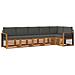 Set divani 6 pcs Naturale e Antracite Legno di Acacia Massello - Foto miniatura 1