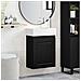 Mobile bagno con rubinetto Nero 45,5 x 22,5 x 84 cm - Foto miniatura 2