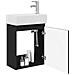 Mobile bagno con rubinetto Nero 45,5 x 22,5 x 84 cm - Foto miniatura 3