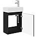 Mobile bagno con rubinetto Nero 45,5 x 22,5 x 84 cm - Foto miniatura 4