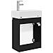 Mobile bagno con rubinetto Nero 45,5 x 22,5 x 84 cm - Foto miniatura 7