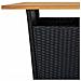 Set Bar da Giardino 3 pz con Cuscini in Polyrattan Nero - Foto miniatura 7