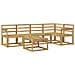 Set di divani da esterno 6 pcs Bianco Legno di Acacia Massello - Foto miniatura 1