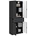 Set di armadi 2 pcs Nero Legno ingegnerizzato - Foto miniatura 2