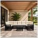 Set Divano da Giardino 8 pz Nero polyrattan - Foto miniatura 3