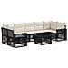 Set Divano da Giardino 8 pz Nero polyrattan - Foto miniatura 1
