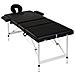Lettino Pieghevole Da Massaggio Nero 3 Zone Con Telaio Alluminio - Foto miniatura 3