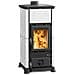 Stufa a Legna Emiliana Potenza Termica Nominale 6,5 kW 186 m3 Riscaldabili Colore Bianco - Foto miniatura 1