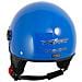 Casco Jet Demi Scooter Moto Omologato Ece 22 Visiera Antigraffio Blu S - Foto miniatura 3