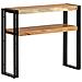 Tavolo Consolle 90x30x75 Cm In Legno Massello Di Acacia - Foto miniatura 7