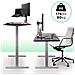 Tm12gy Telaio Per Scrivania Elettrico - Altezza Regolabile 71 - 116 Cm - Postazione Di Lavoro Ergonomica - Funzione Memoria - 2 Livelli - Meccanismo Singolo Di Sollevamento - Argento - Foto miniatura 5