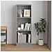 Libreria 3 Ripiani Grigio Sonoma 40x24x109 Cm Legno Multistrato - Foto miniatura 3