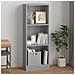 Libreria 3 Ripiani Grigio Sonoma 40x24x109 Cm Legno Multistrato - Foto miniatura 1