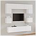 Set Mobili Porta Tv 8pz Bianco In Legno Multistrato - Foto miniatura 1