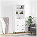 Credenza Bianca 69,5x34x180 Cm In Legno Multistrato - Foto miniatura 1