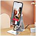 Mini Supporto Da Tavolo Argento Pieghevole Per Smartphone,, Ultra Compatto - Foto miniatura 2