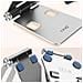 Mini Supporto Da Tavolo Argento Pieghevole Per Smartphone,, Ultra Compatto - Foto miniatura 5
