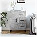 Credenza Grigio Cemento 69,5x34x90 Cm In Legno Multistrato - Foto miniatura 1