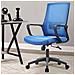 Sedia Da Ufficio Blu Poltrona Da Scrivania Studio Cameretta Altezza Regolabile - Foto miniatura 2